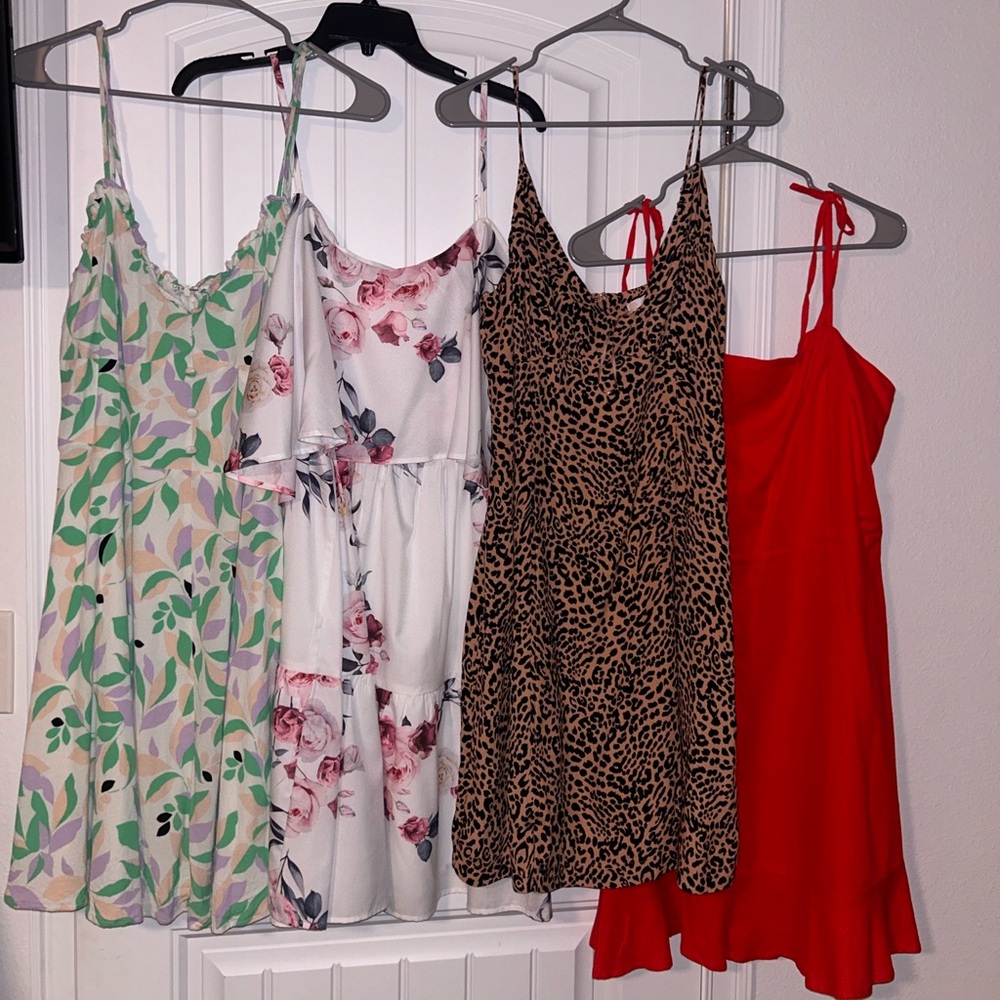3 Gianni bini dresses 12-14 xl xxl sundresses cruise 1 floral